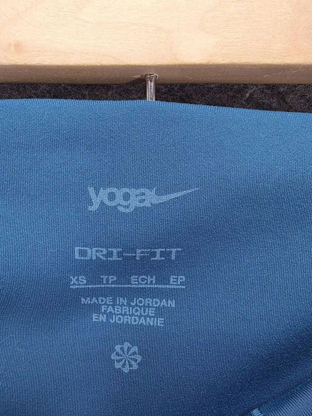 Nike Leggings Womens XS Blue Dri-FIT Yoga Elastic Waist Wicking 26 Inseam